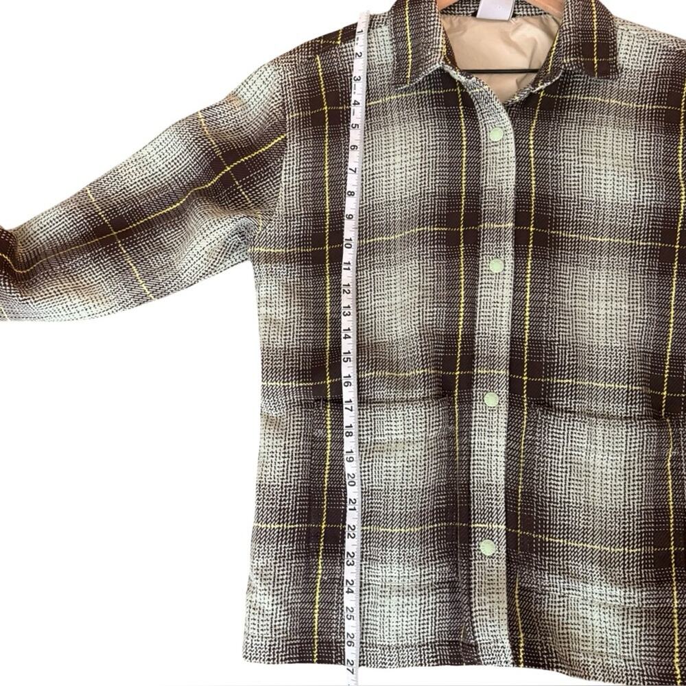 The North Face Valley Twill Plaid Shacket | Misty‎ Sage Utility Jacket Women’s M - Picture 5 of 8